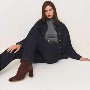 Reformation Presley Suede Ankle Boots in Espresso - NWOB